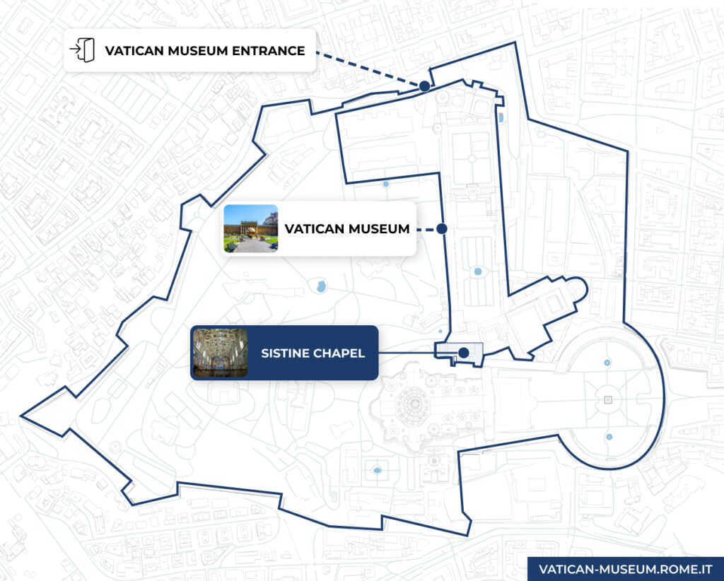 Map of Vatican Museum and Sistine Chapel