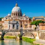 St. Peter's Basilica and bridge, Rome skyline